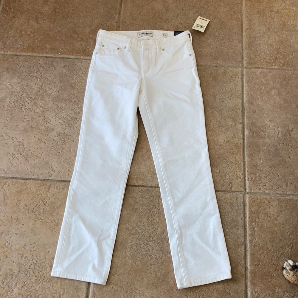 Lucky brand size 0/25 waist white jeans!